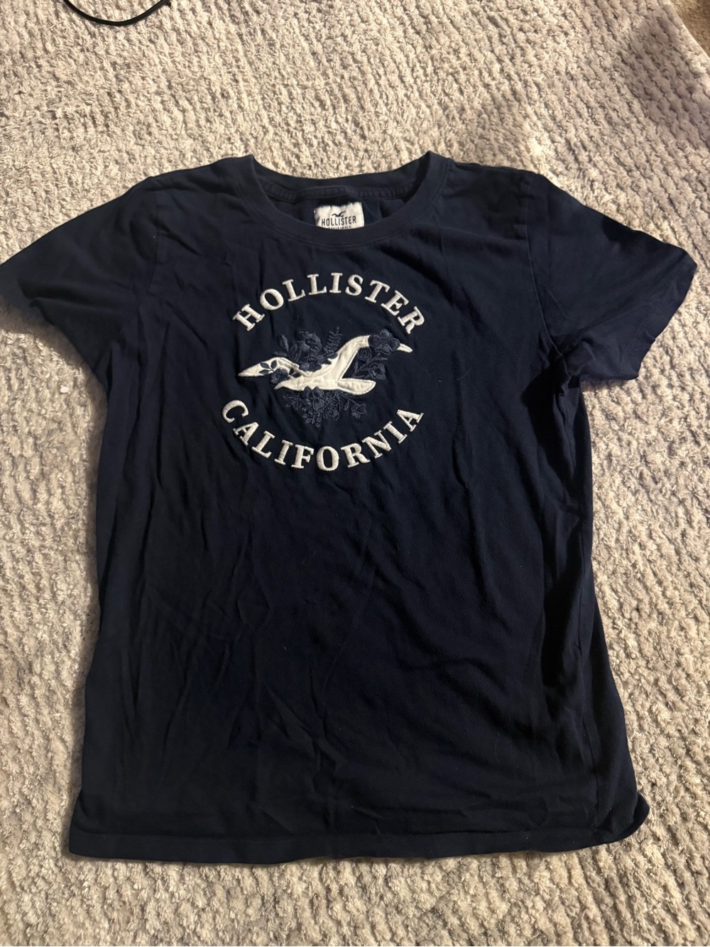Hollister Navy Graphic California Short Sleeve Tee